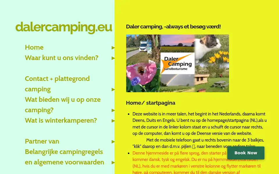 Screenshot of dalercamping.eu