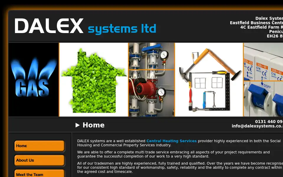 Screenshot of dalexsystems.co.uk