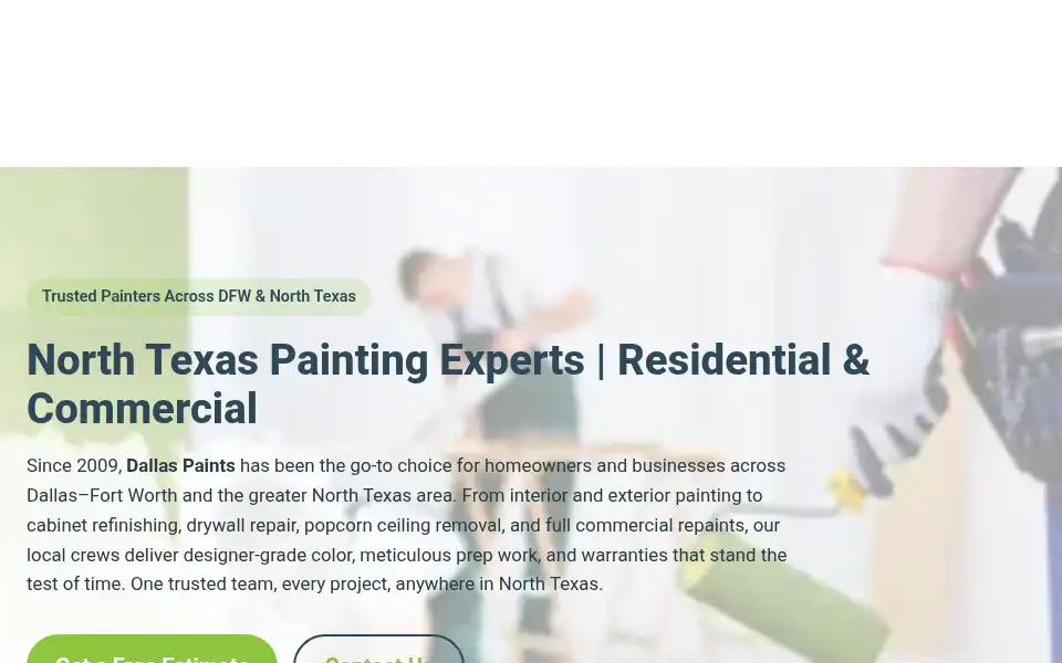 Screenshot of dallaspaints.com