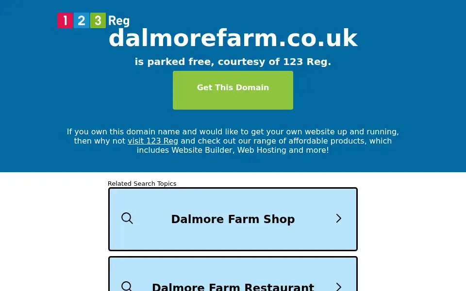 Screenshot of dalmorefarm.co.uk