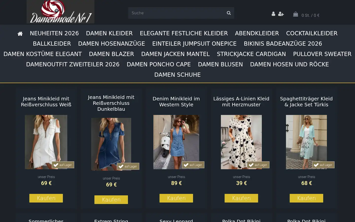 Screenshot of damenmode-1.de