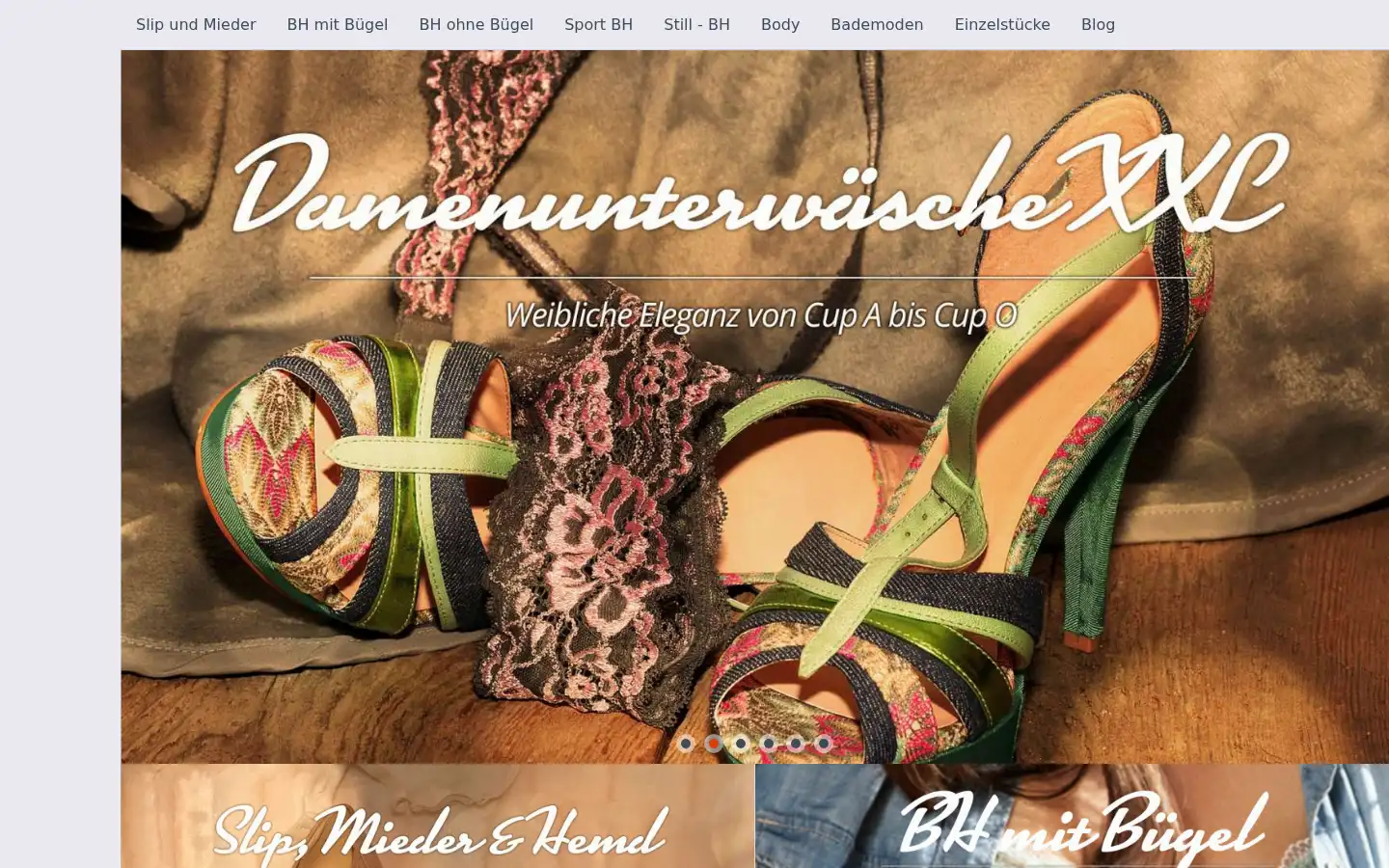 Screenshot of damenunterwaesche-xxl.de