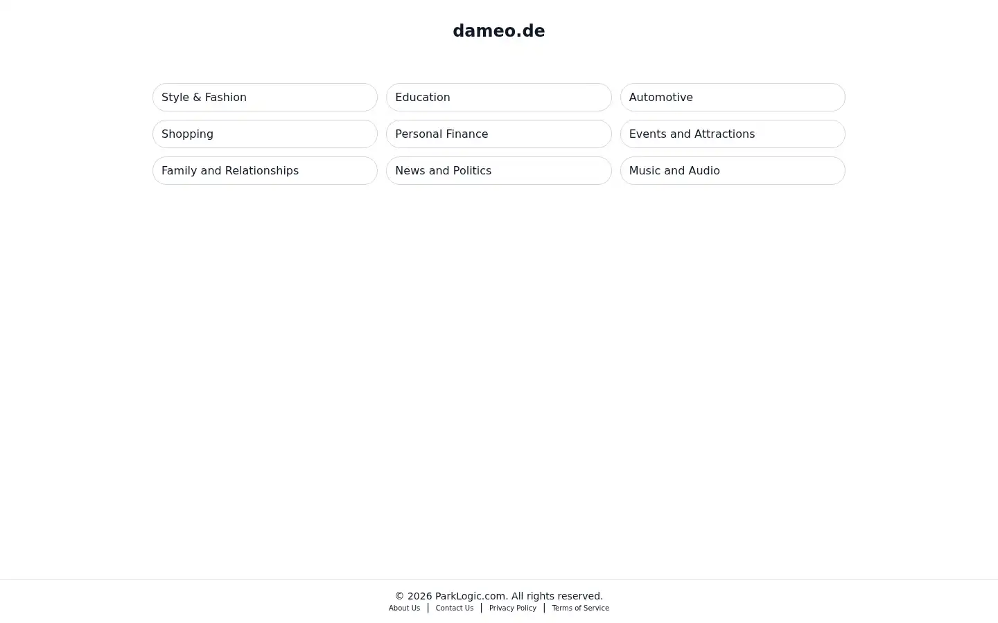 Screenshot of dameo.de
