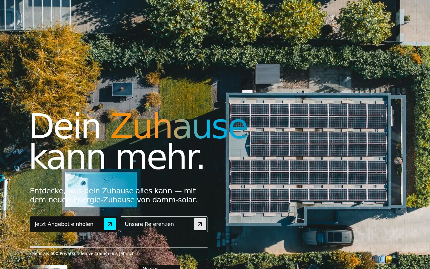 Screenshot of damm-solar.de
