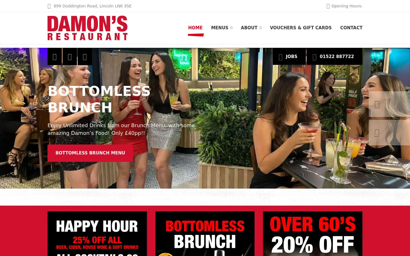 Screenshot of damons.co.uk