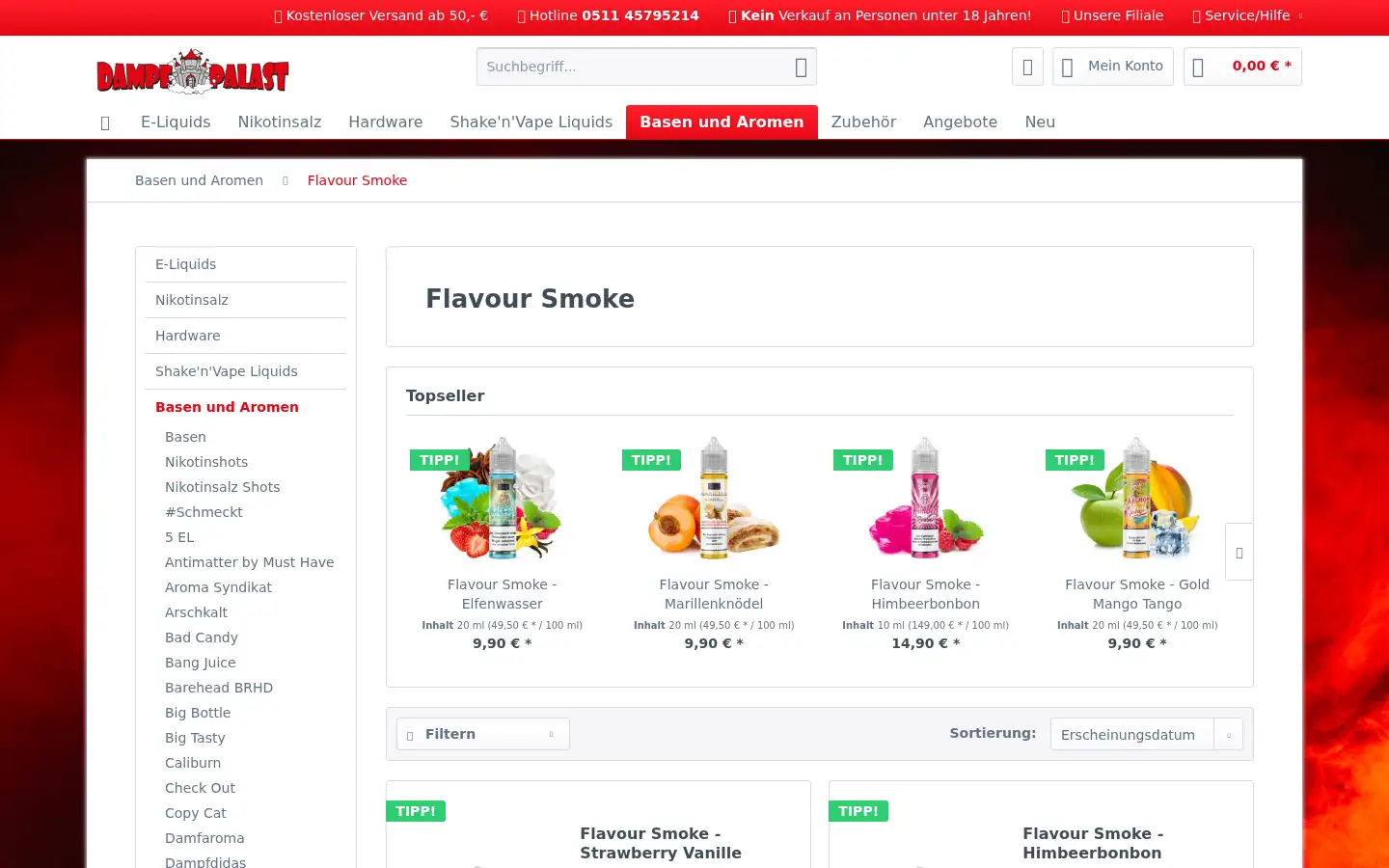 Screenshot of dampf-palast.de