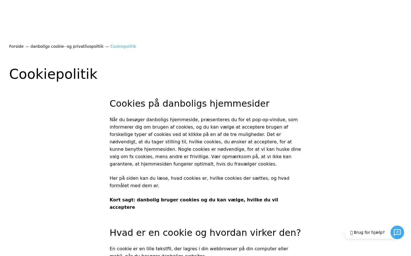 Screenshot of danbolig.dk
