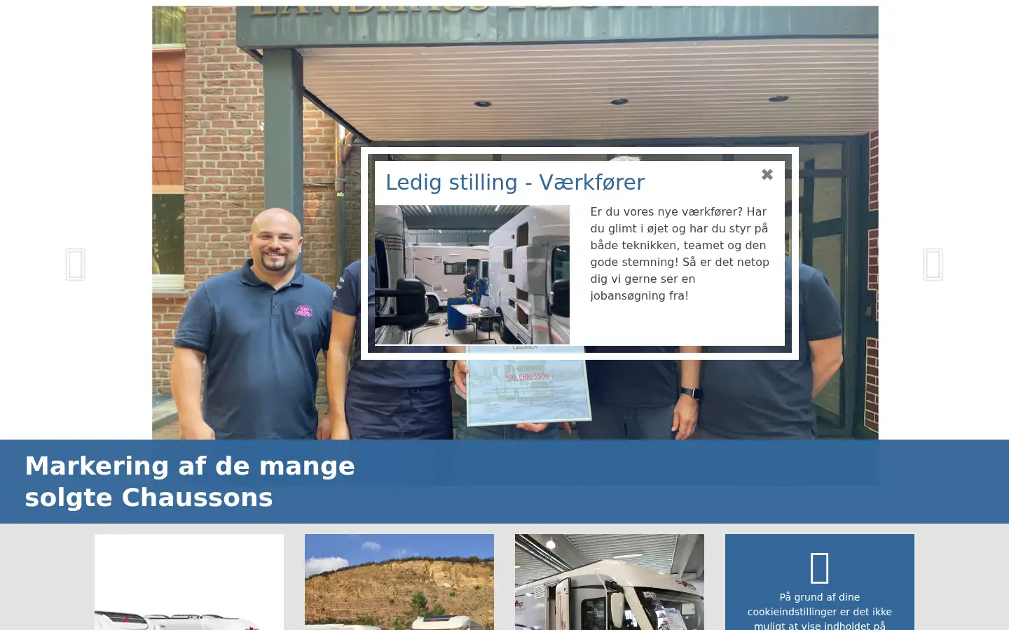 Screenshot of dancamper.dk