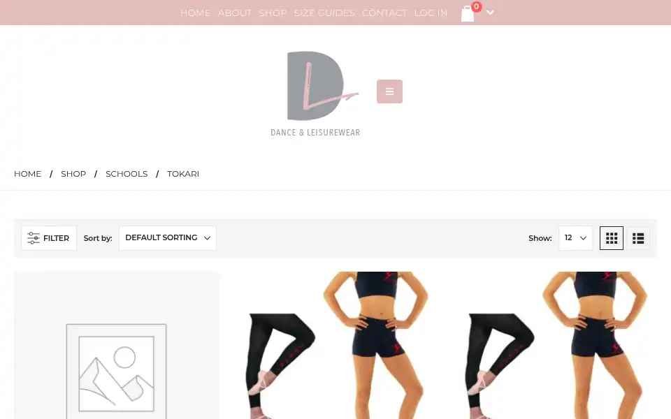 Screenshot of danceandleisurewear.co.uk