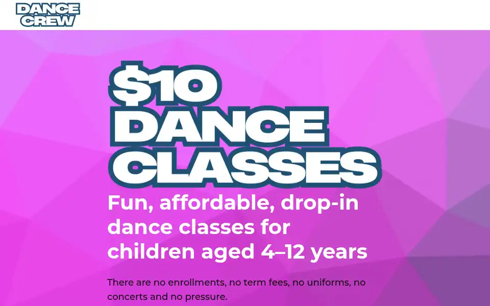 Screenshot of dancecrew.com.au