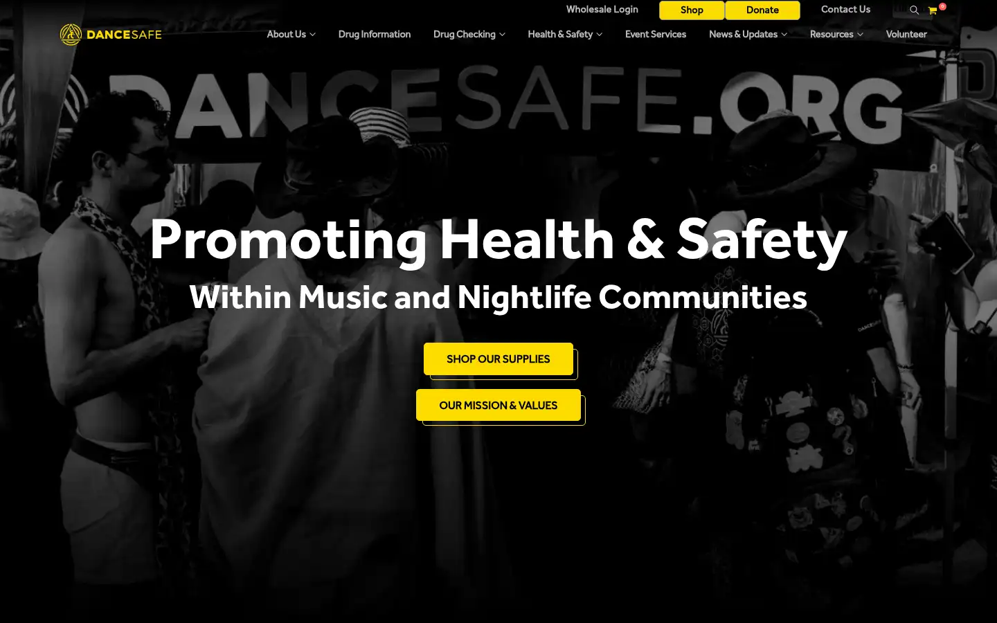 Screenshot of dancesafe.org
