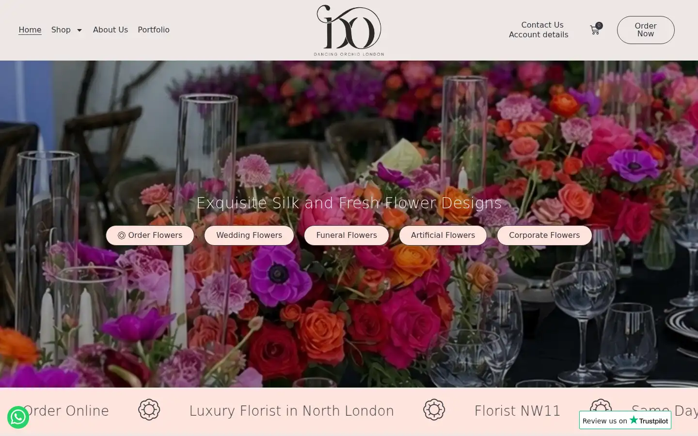 Screenshot of dancingorchid.co.uk