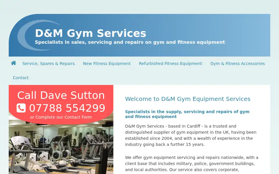 Screenshot of dandmgymservices.com