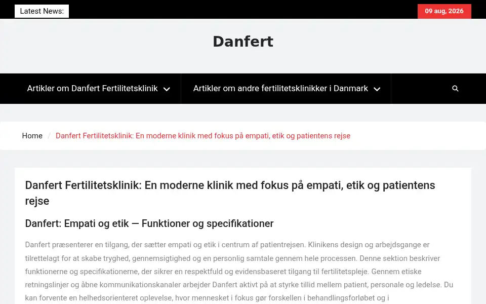 Screenshot of danfert.dk