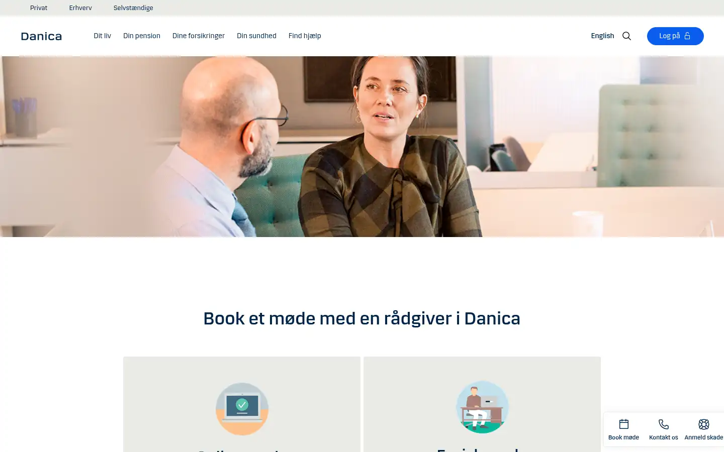 Screenshot of danicapension.dk