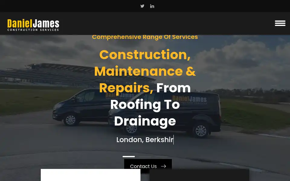 Screenshot of danieljamesconstruction.com