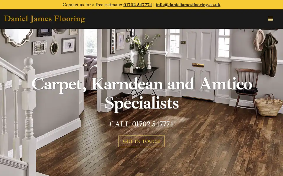 Screenshot of danieljamesflooring.co.uk