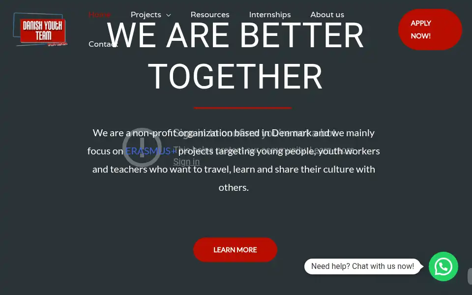 Screenshot of danishyouthteam.com