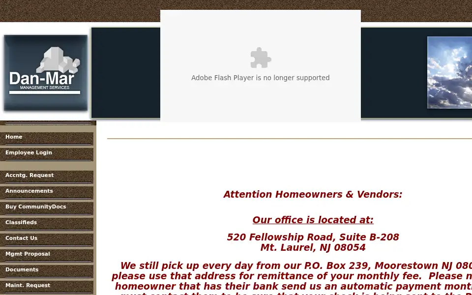 Screenshot of danmarmanagement.com