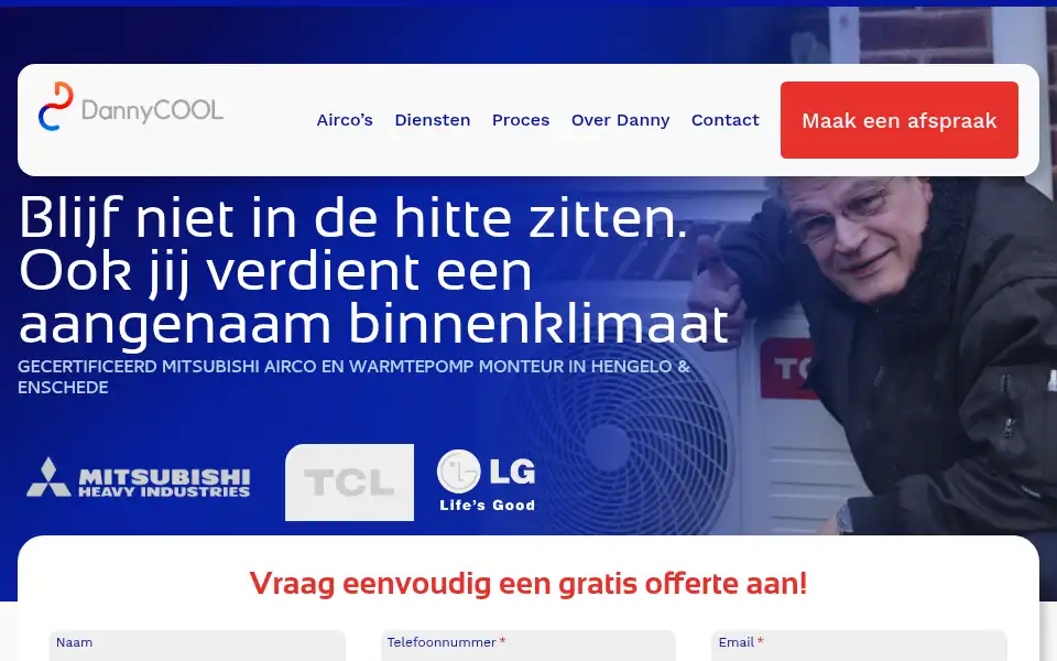 Screenshot of dannycool.nl