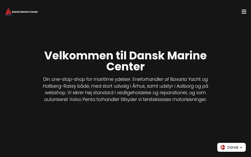 Screenshot of danskmarinecenter.dk