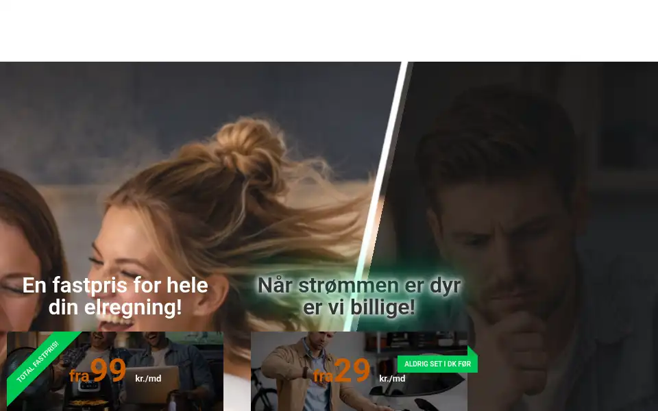 Screenshot of danskstrom.dk