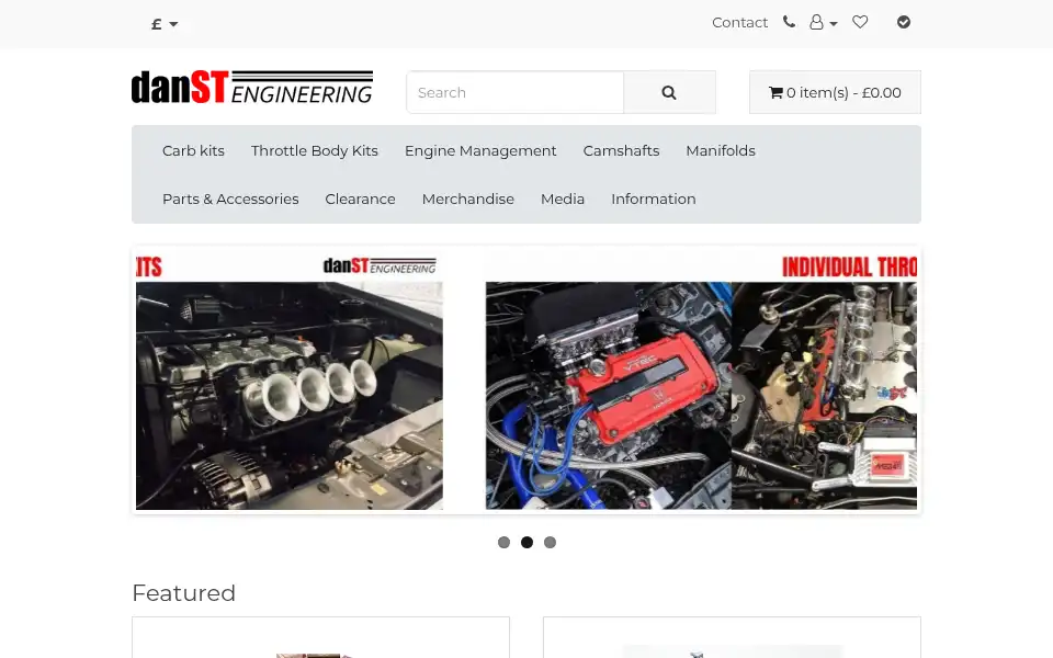 Screenshot of danstengineering.co.uk