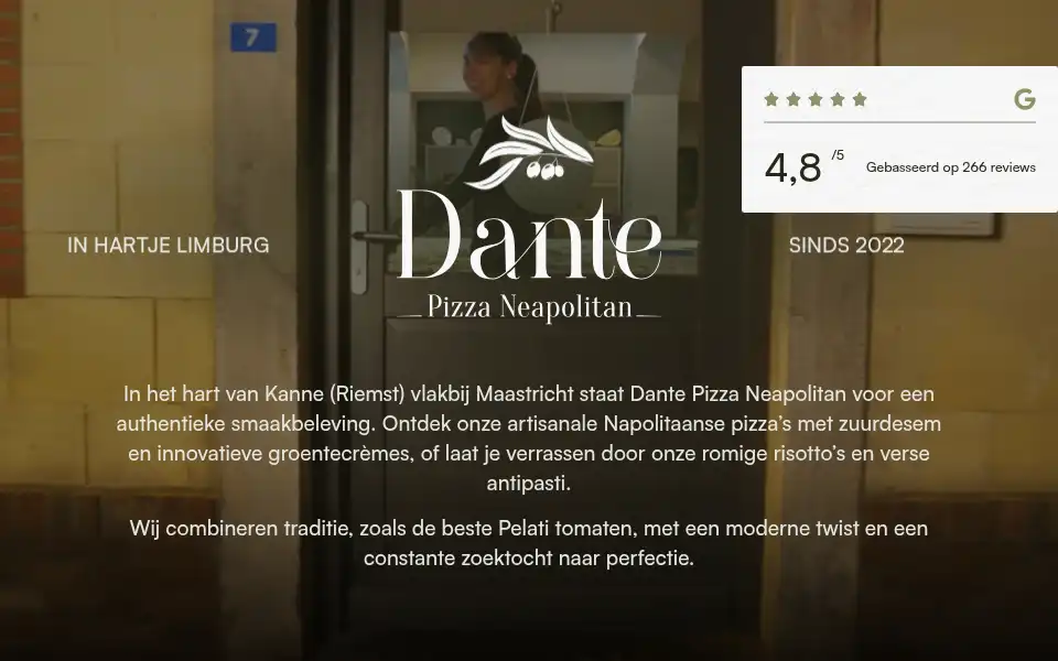 Screenshot of dantepizzaneapolitan.be