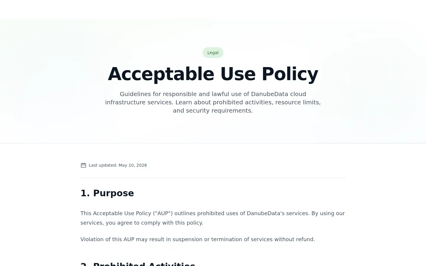 Screenshot of danubedata.ro