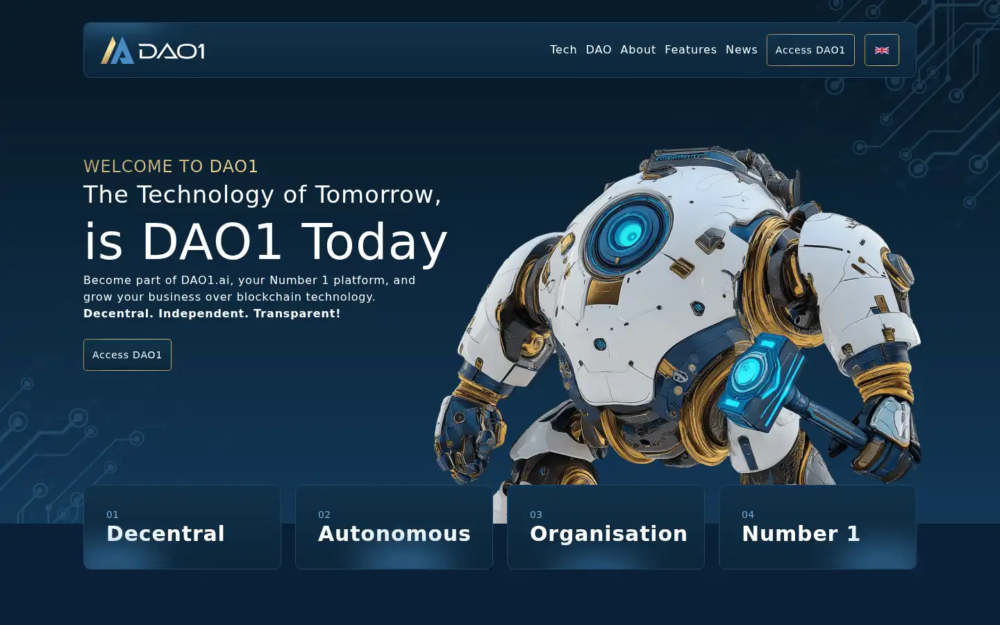 Screenshot of dao1.ai