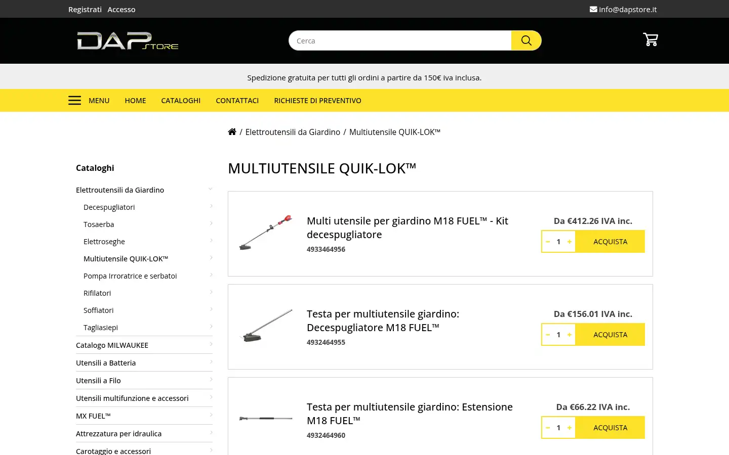 Screenshot of dapstore.it