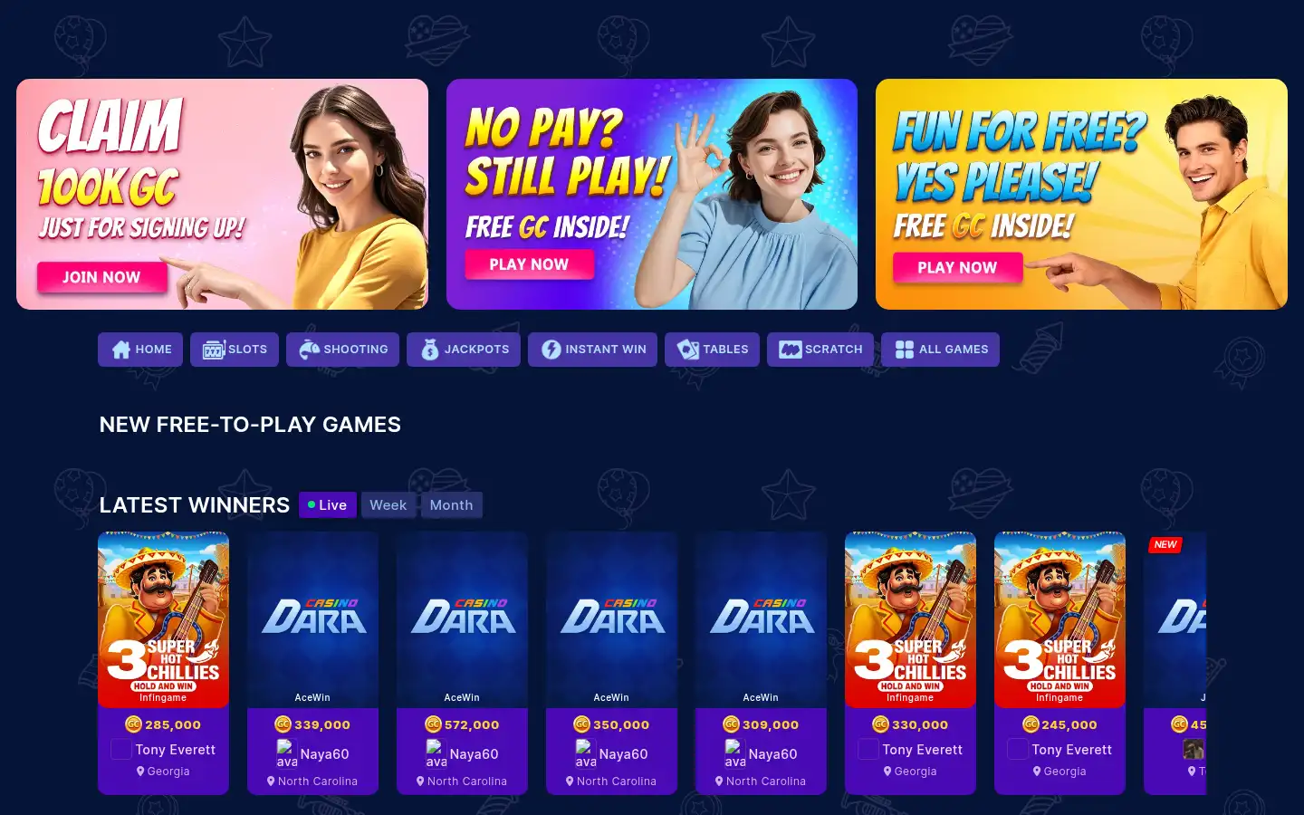 Screenshot of daracasino.com