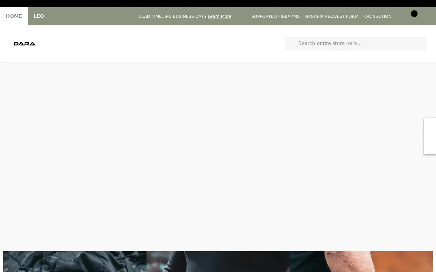 Screenshot of daraholsters.com