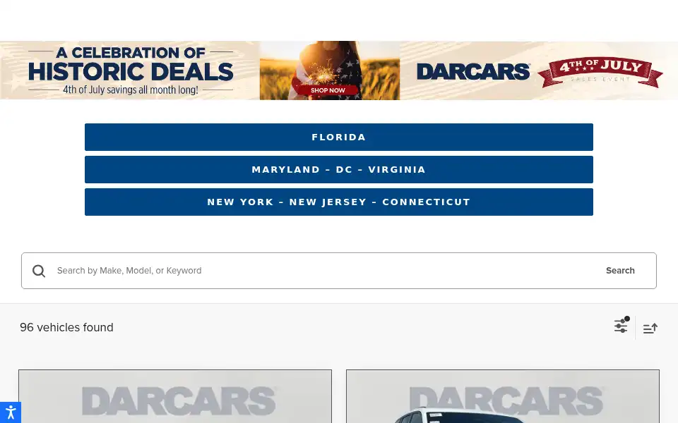 Screenshot of darcars.com