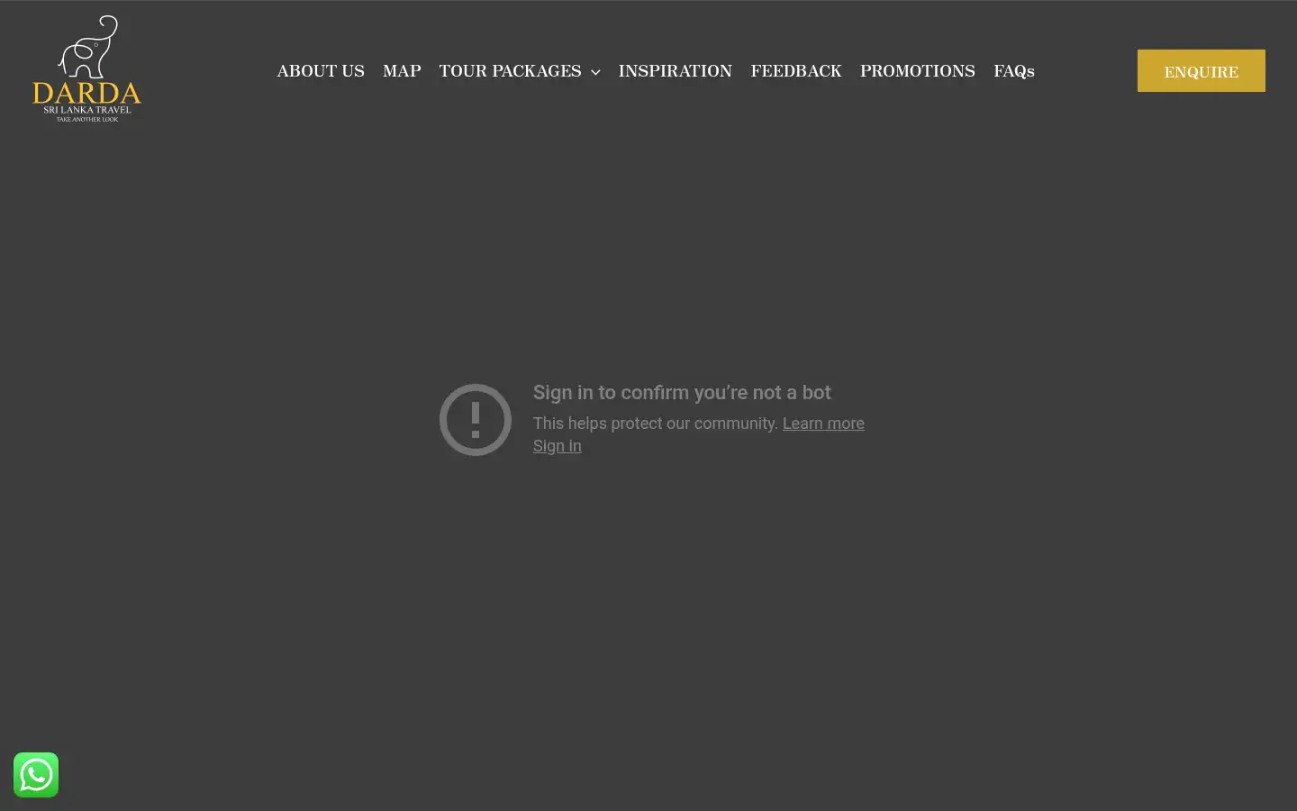 Screenshot of dardasrilankatravel.com
