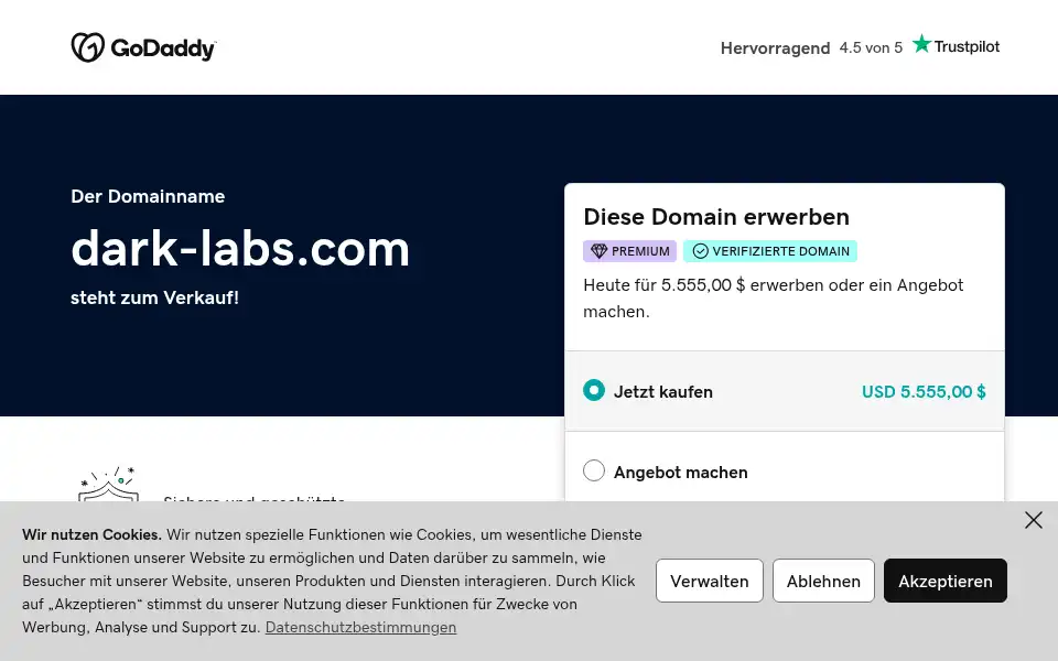 Screenshot of dark-labs.com