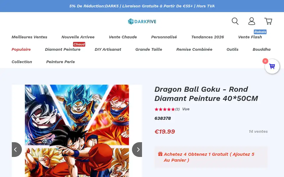 Screenshot of darkfive.com