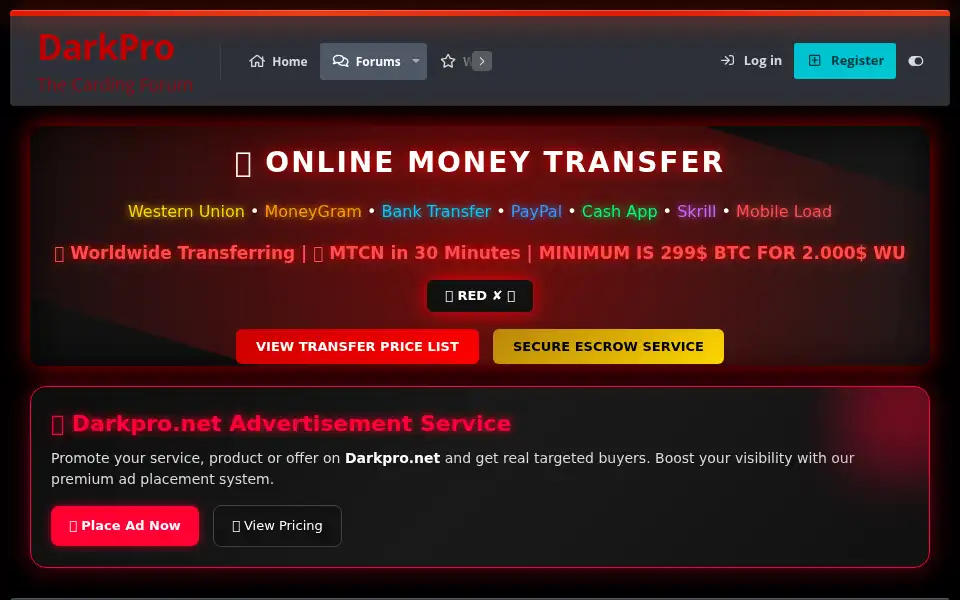 Screenshot of darkpro.net