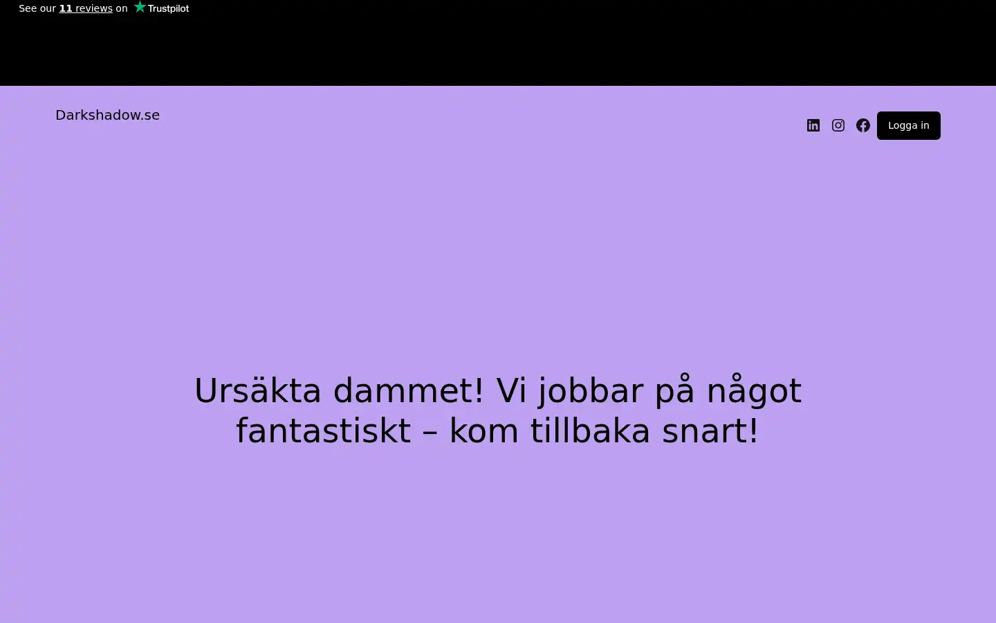 Screenshot of darkshadow.se