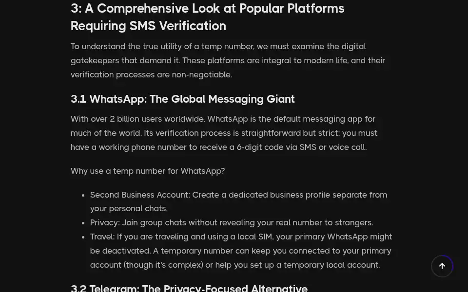 Screenshot of darksms.com