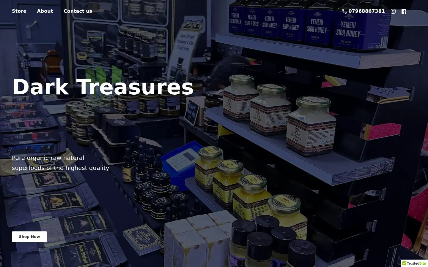 Screenshot of darktreasures.co.uk