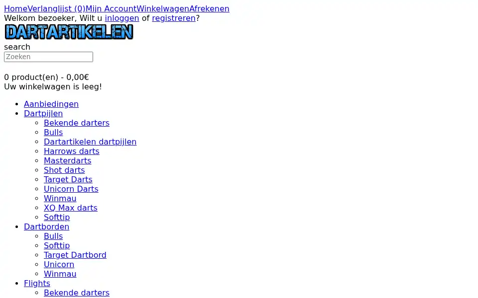Screenshot of dartartikelen.com