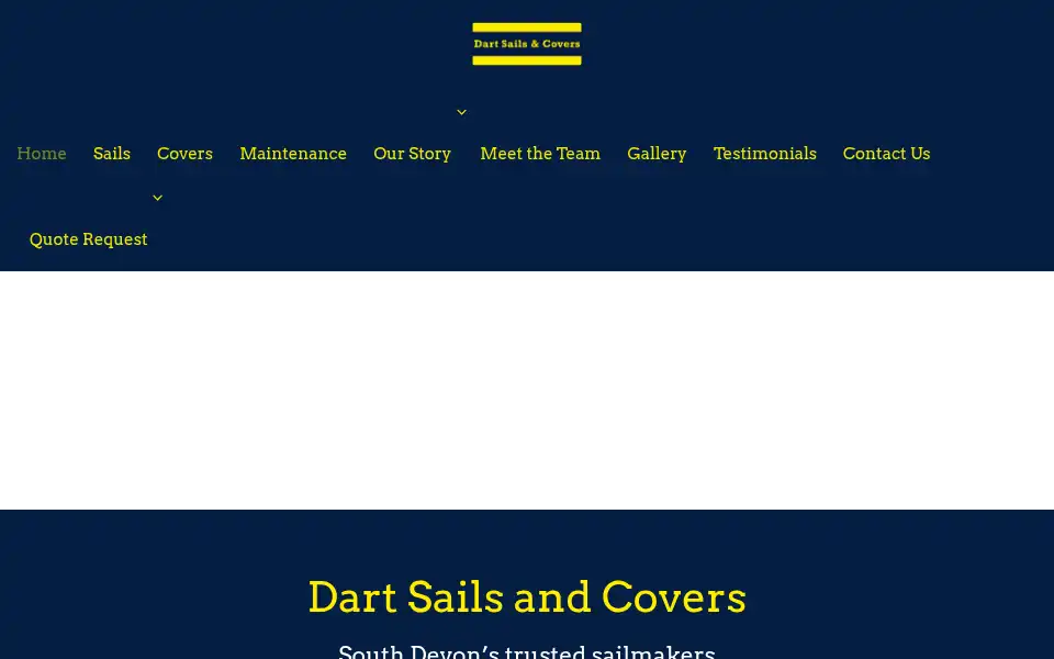 Screenshot of dartsailsandcovers.co.uk