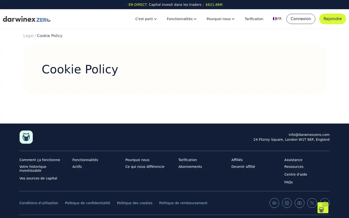 Screenshot of darwinexzero.com