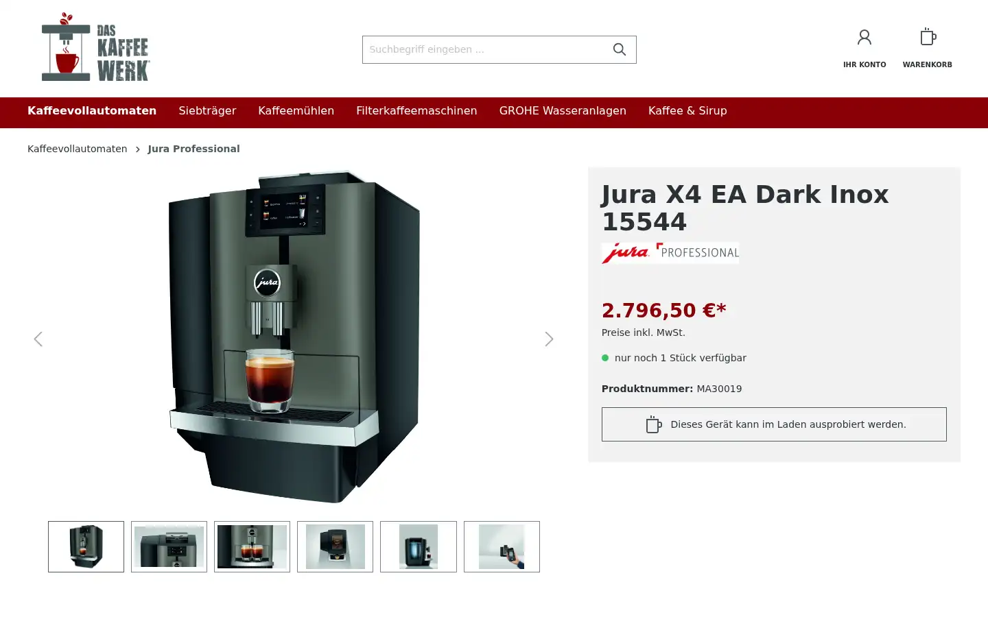 Screenshot of das-kaffeewerk.de
