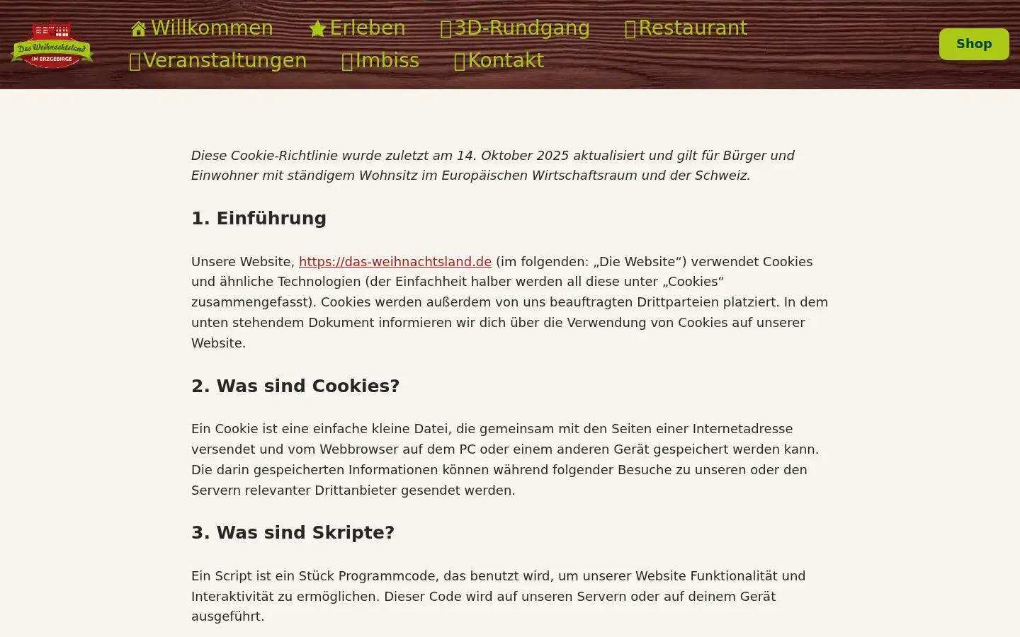 Screenshot of das-weihnachtsland.de