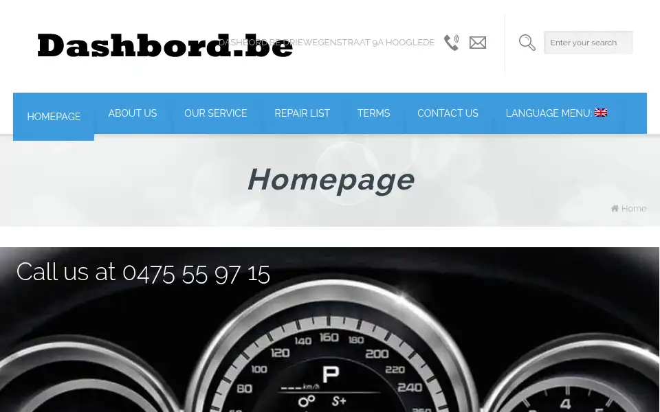 Screenshot of dashbord.be