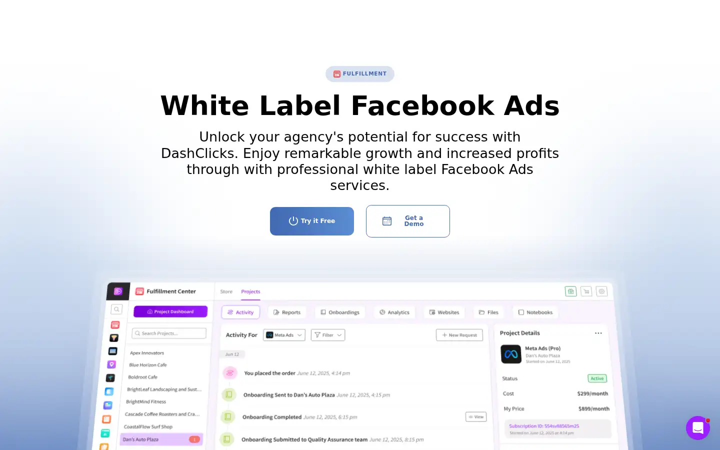 Screenshot of dashclicks.com