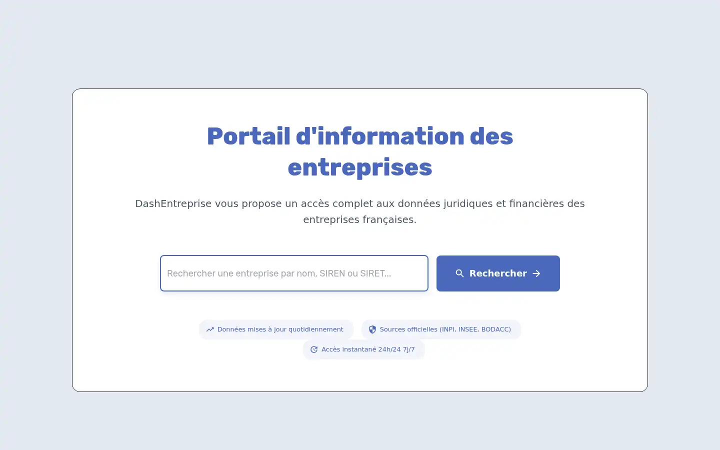 Screenshot of dashentreprise.com