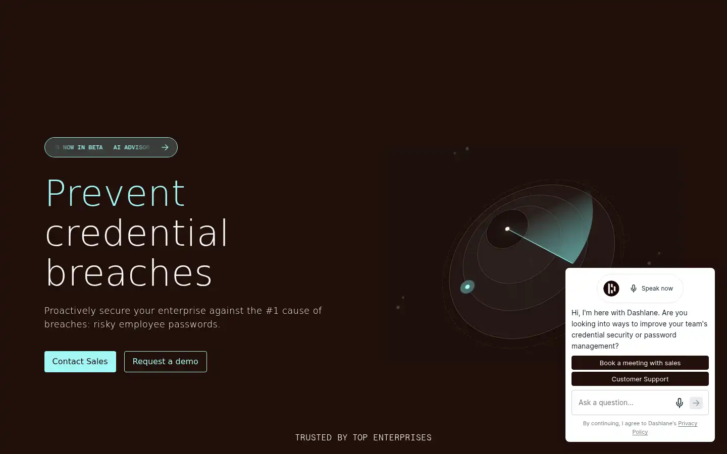 Screenshot of dashlane.com